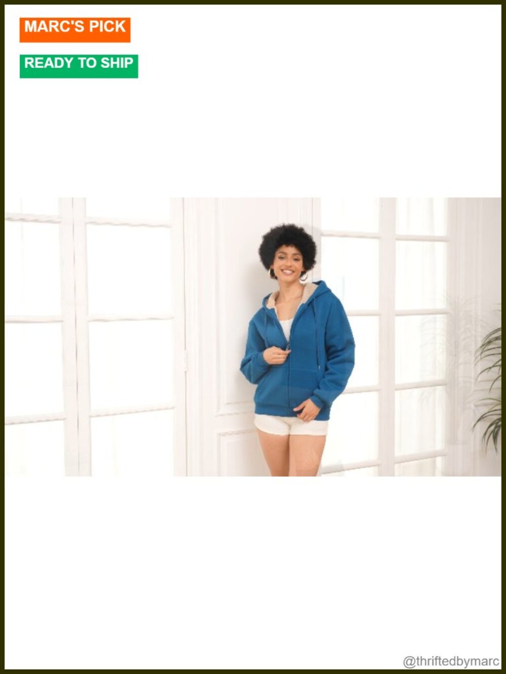 SWISSWELL Women's Full Zip Sherpa Lined Fleece Hoodie Jacket - New - Picture 6 of 6